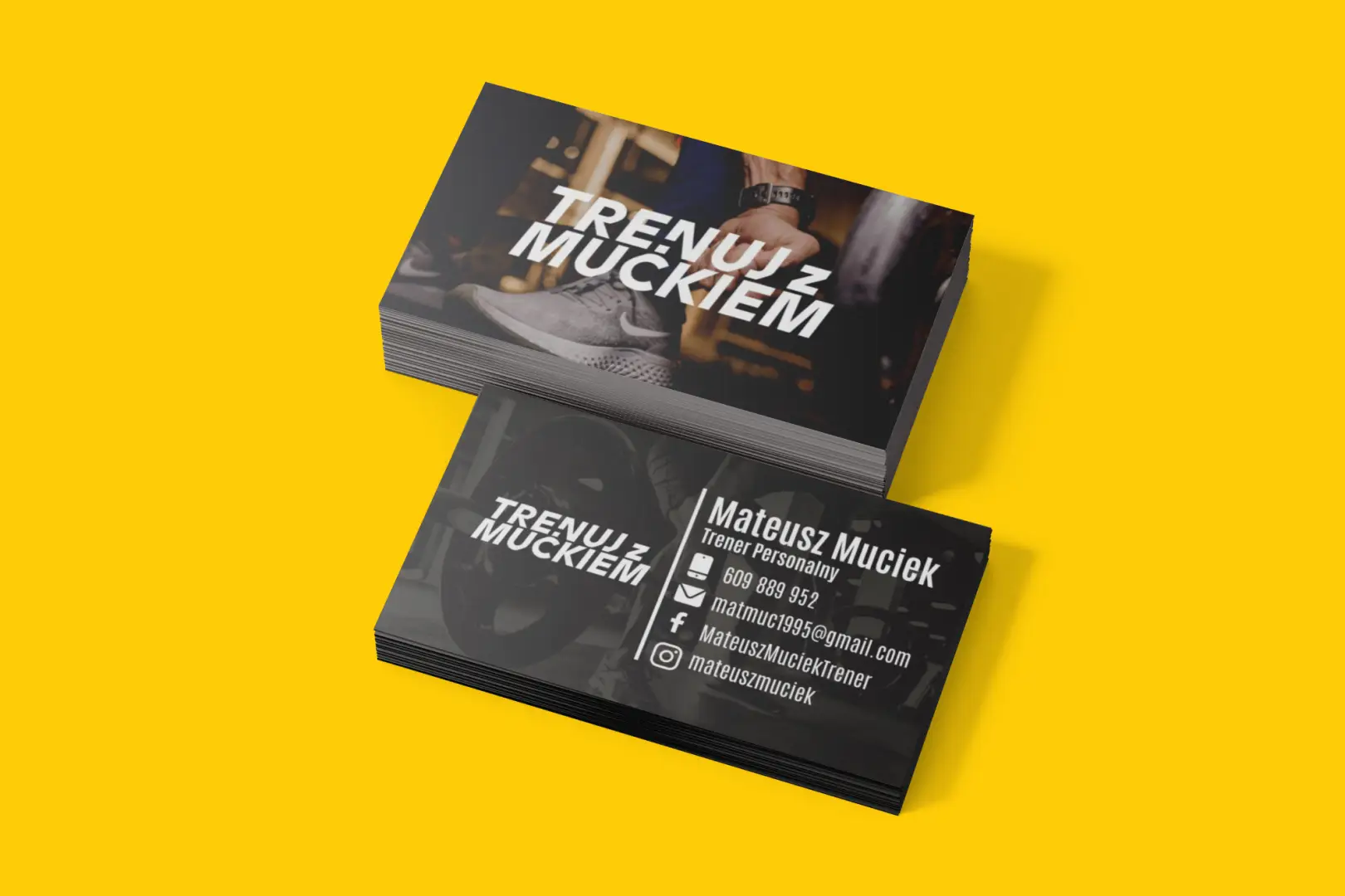 Wizytówki Lublin-Mateusz Muciek-Trener Personalny-Andale-Drukarnia w Lublinie