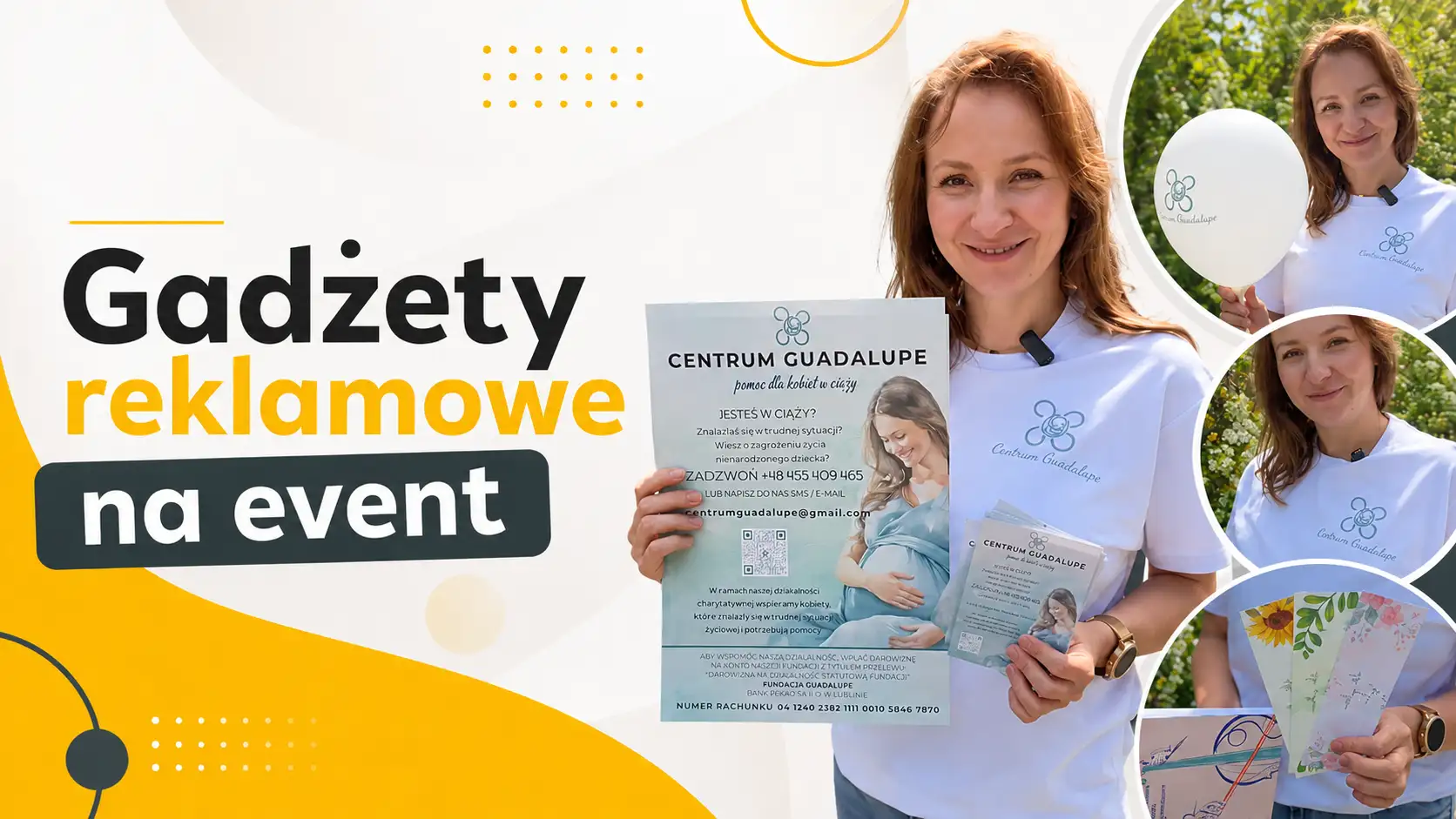 Gadżety reklamowe na event-plakaty- ulotki-koszulki z nadrukiem Lublin-Drukarnia Lublin-Andale-Agencja Reklamowa-Fundacja Guadalupe
